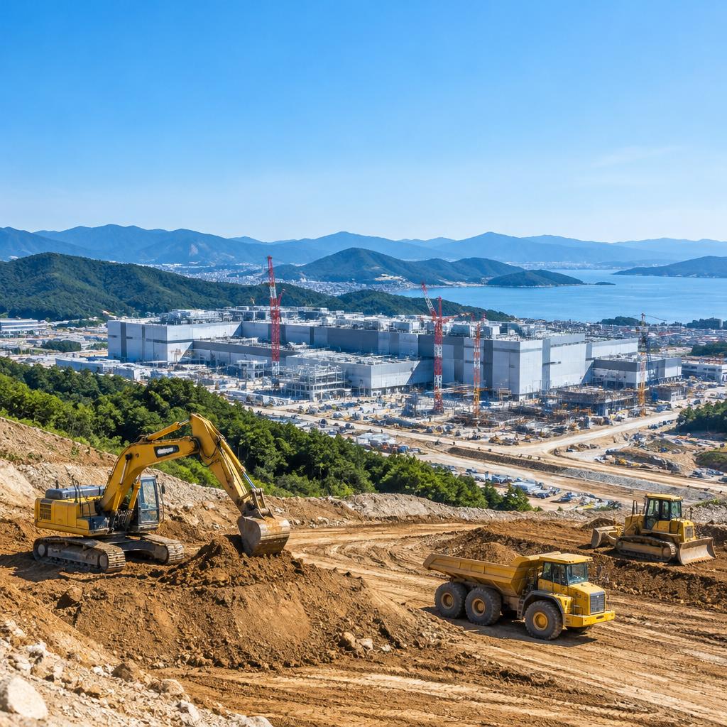 半導体施設建設を支える、広島県の土木長期案件。安定収入と確かな技術を、ここから。